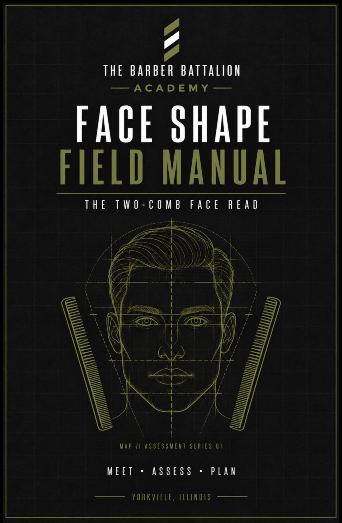 Barber Battalion Academy Face Shape Manual: The two comb face read 