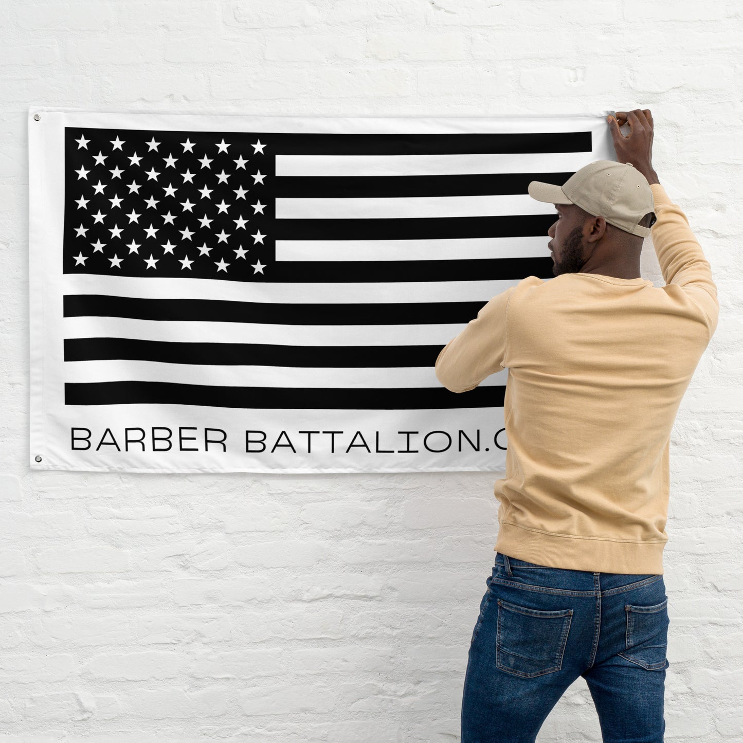 BARBER BATTALION USA FLAG