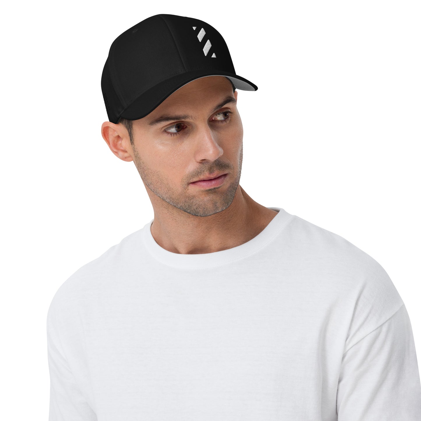 FITTED BARBER HAT (WHITE PUFF)