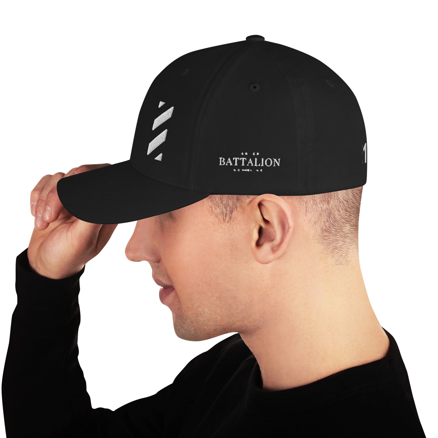 FITTED BARBER HAT (WHITE PUFF)