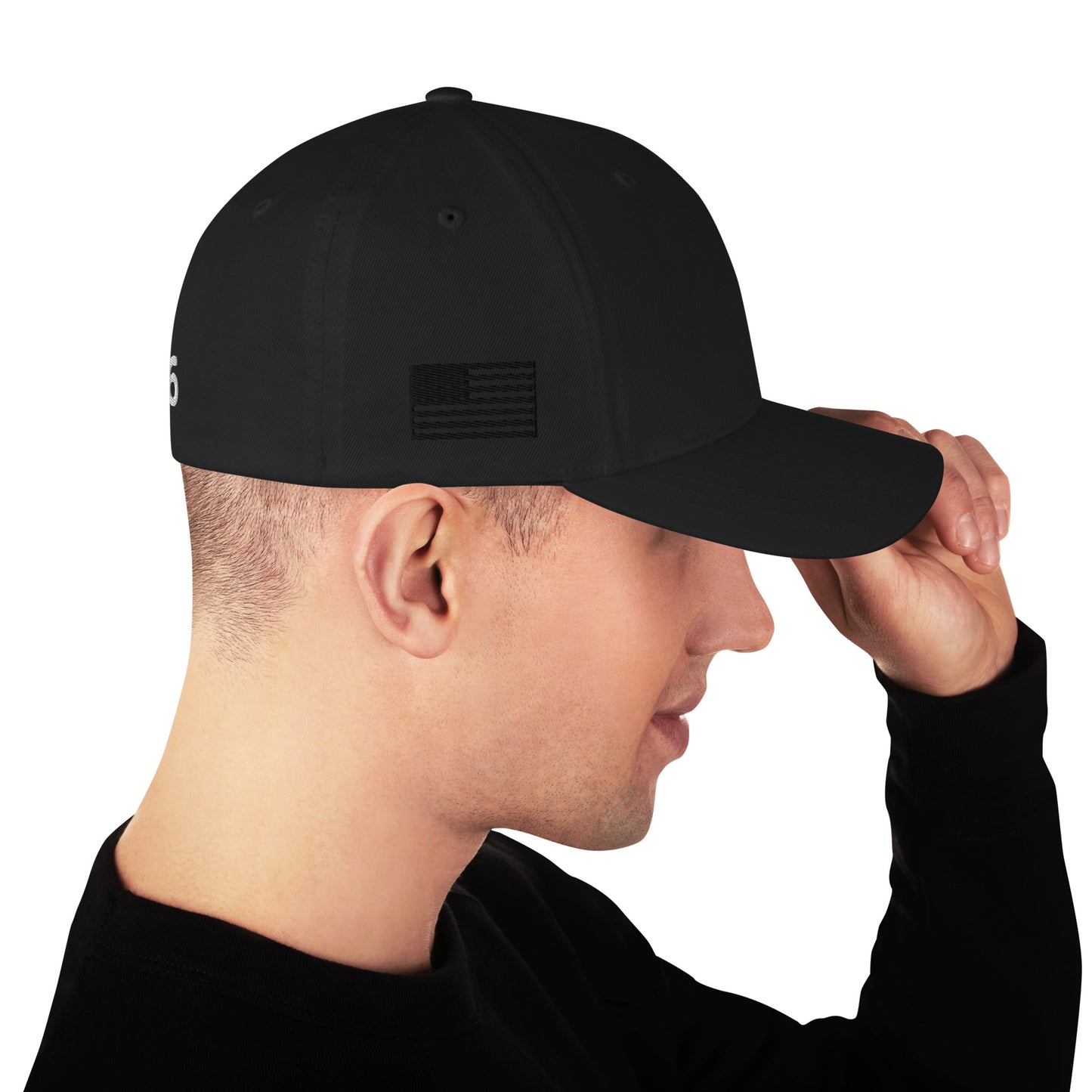 FITTED BARBER HAT (WHITE PUFF)