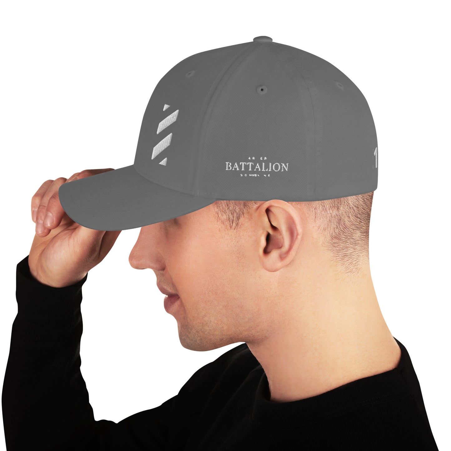 FITTED BARBER HAT (WHITE PUFF)