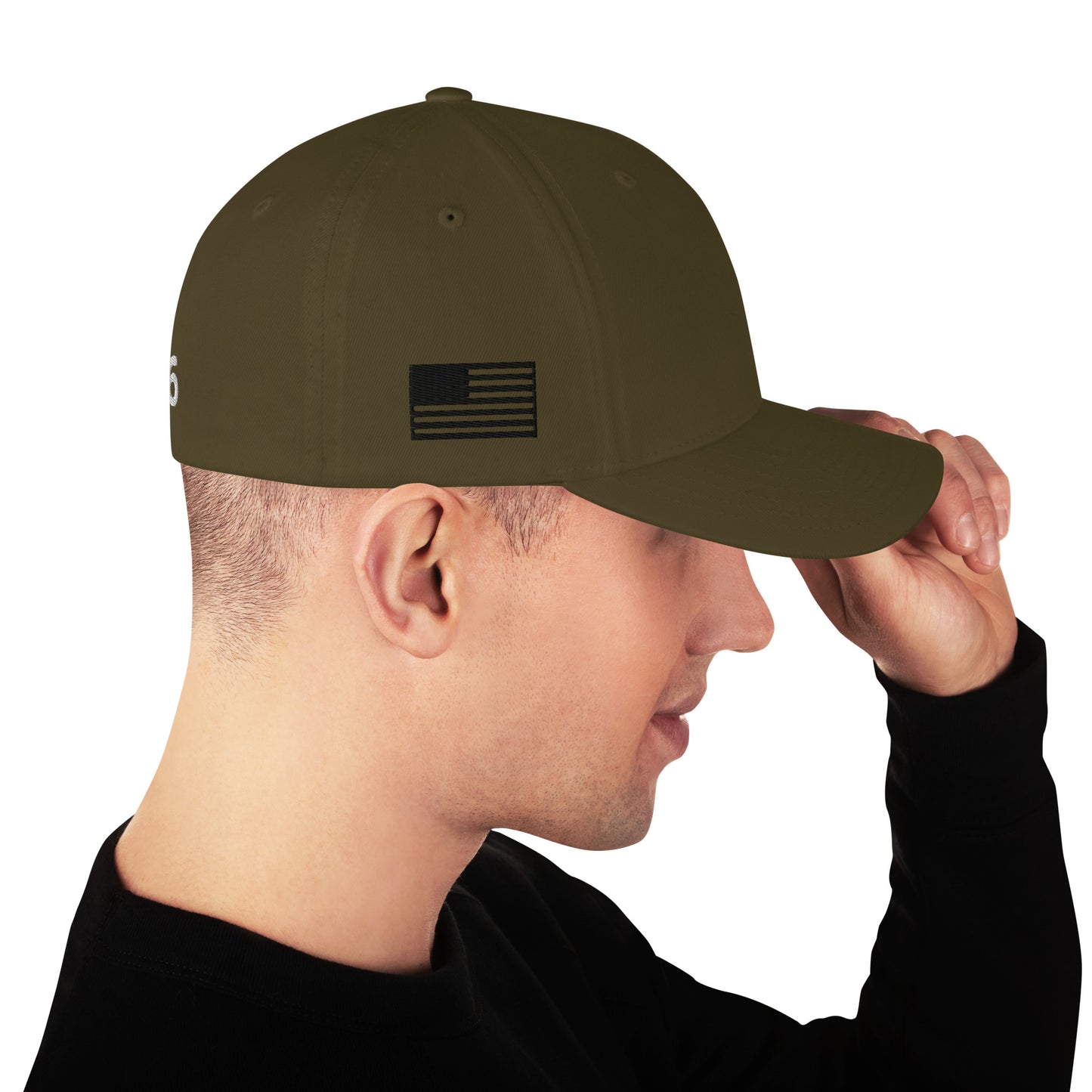 FITTED BARBER HAT (WHITE PUFF)