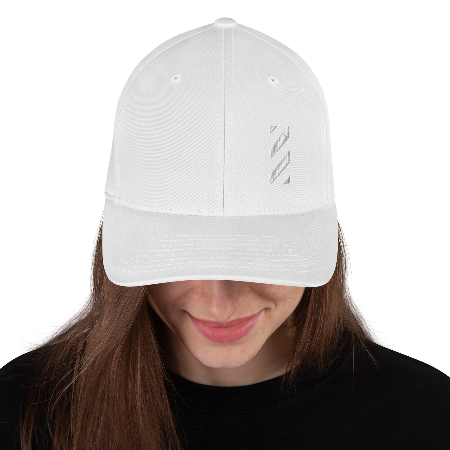 FITTED BARBER HAT (WHITE PUFF)