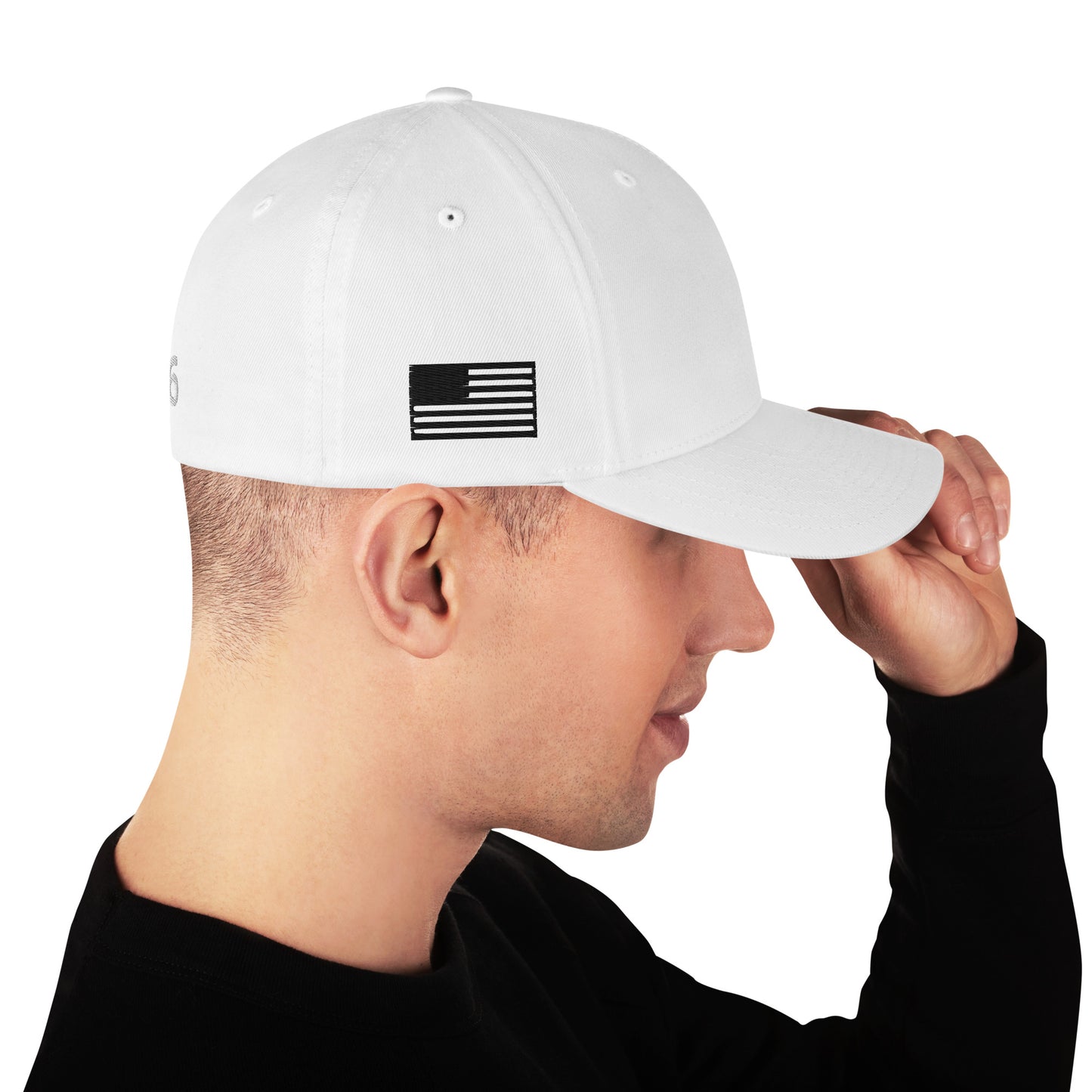 FITTED BARBER HAT (WHITE PUFF)